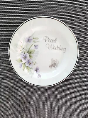 Buy Fenton Fine Bone China • Pearl Wedding Anniversary Trinket Dish • Gift Present  • 6.99£