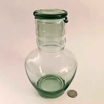 Buy Vintage 1940s Dunbar Green Glass Tumble Up Bedside Water Cup And Carafe MINT • 32.61£