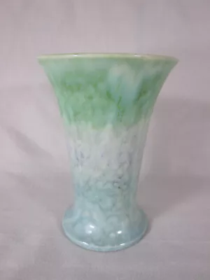 Buy Vintage Sylvac Ceramic Vase Pattern 679, Green And Blue Marbled, 15cm Tall • 27.50£