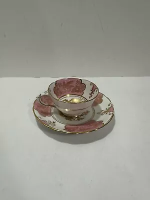 Buy Vintage Tuscan Plant Pink Tea Mug & Saucer Gold Bird Of Paradise Decor, England • 26.93£