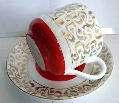 Buy Breakfast Cup & Saucer.1958 Vintage. Hand Painted Gold Decoration.Sutherland • 8£