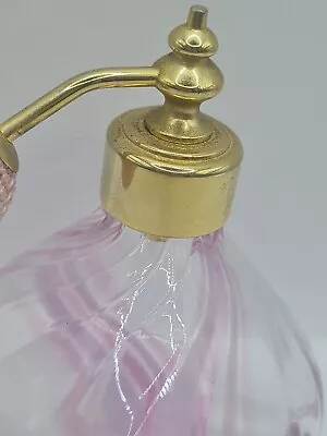 Buy Beautiful Vintage Pink Caithness Glass Patterned Perfume Atomizer Bottle • 19.99£