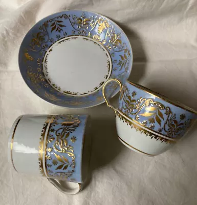 Buy Antique Georgian SPODE Mk Patt 2533 Trio Teacup/Saucerbowl/restored Can; Gilt • 23.50£