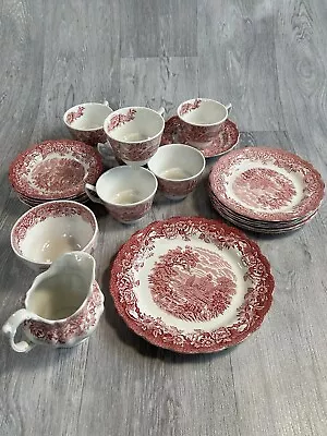 Buy Ridgway Woburn Bowl Jug 6 Set Of Tea Cup Saucers An 8.5 Inch Plate 6 Side Plates • 55£