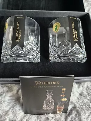 Buy New In Box Waterford Crystal Lismore Cut Pair Of 8oz Straight Tumbler Glasses • 82£