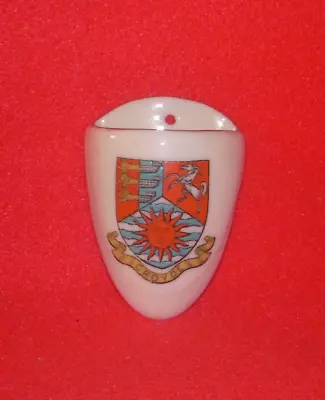 Buy Arcadian Crested China Wall Pocket CROYDE Crest • 4.99£