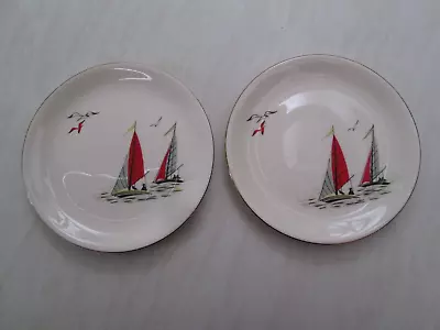Buy Alfred Meakin Side Plates In The Red Sails / Sailing Boat Design X 2 • 14£
