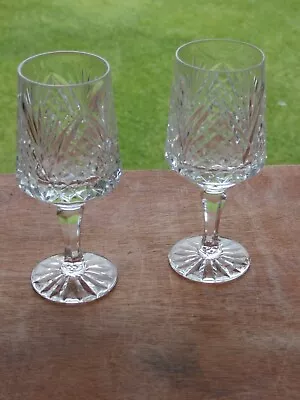 Buy 2  Tyrone Crystal Sherry / Port Wine Glasses   ANTRIM   - Stamped - Ex Cond • 14.99£