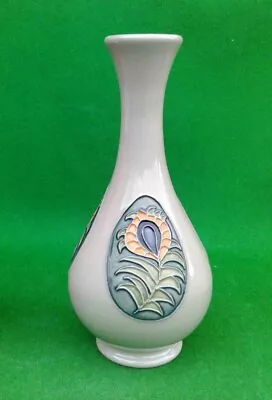 Buy 6.5  Moorcroft Peacock Feather Vase - 2013. • 89.99£