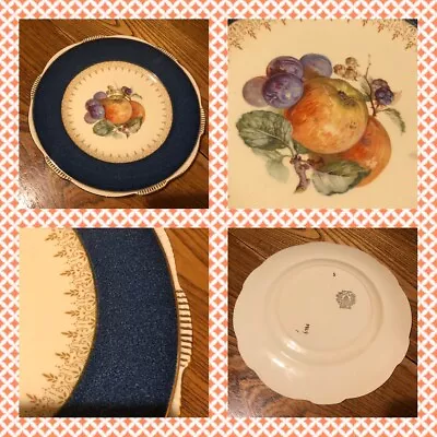 Buy Antique Burleigh Ware Dinner Plate Ornate Apple Design 5849 Fine Gold Detail • 30£