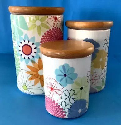 Buy Early PORTMEIRION THE BOTANIC GARDEN Circa 1818 SET OF 3 CANISTERS Butterflies  • 116.49£