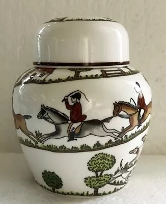 Buy Coalport Hunting Scene Fine Bone China Ginger Jar Horse & Hounds - Ceramic Pot • 18£