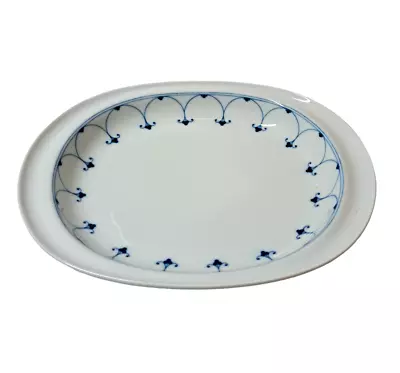 Buy Thomas Of Germany Large Serving Platter Plate Kiruna Midsummer White & Blue • 11.67£