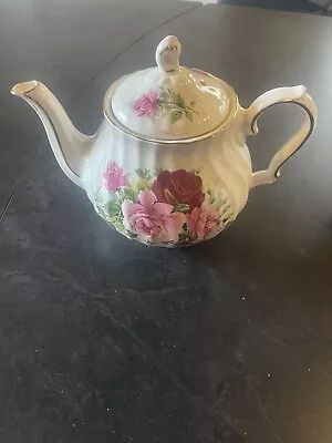 Buy Vintage Sadler Teapot Roses Floral Pattern  Gold Gilding Vgc • 2.99£