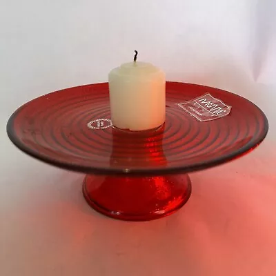 Buy Monna Red Sparkle Platform Pillar Candle Holder Made In Turkey 6.25 D D703 • 13.28£