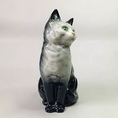 Buy Vintage BESWICK Sitting Grey & Black Persian Cat Figurine No.1030 • 21£