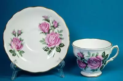 Buy Royal Vale Cup & Saucer Pink Roses Ridgway Potteries England Bone China • 5.58£
