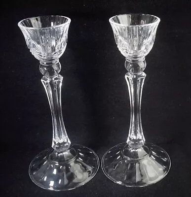 Buy Pair Royal Crystal Rock Neoclassical Style Candlesticks Candle Holders 8.5  • 14.99£