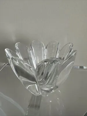 Buy Orrefors Signed Clear Crystal Flower Shaped Bowl • 18.64£
