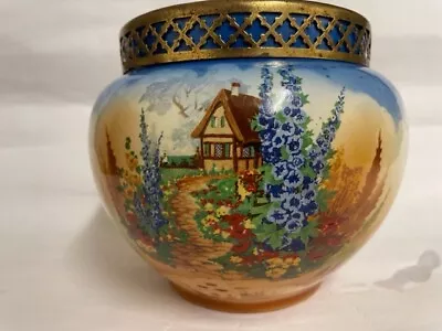 Buy Vintage Hand Painted Possy Urn By Newhall Pottery • 8£