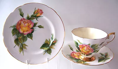 Buy   Paragon   Harry Wheatcroft World Famous Roses, Tea Cup/Saucer & Plate Trio.   • 12.99£