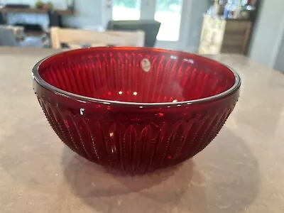 Buy Fenton Edgewood Ruby Bowl Fostoria #5850 RU Fenton 2009 Catalog Glows! • 37.23£