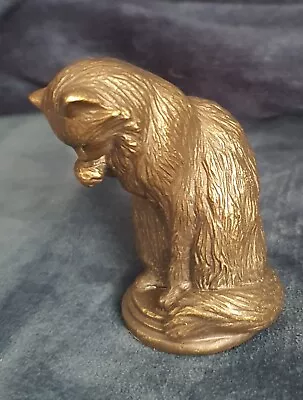 Buy Franklin Mint 1986 Solid Bronze Curio Cat Figurine  • 10£