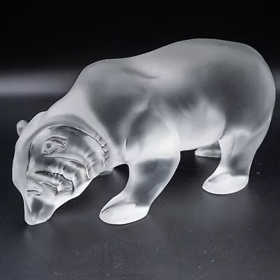 Buy Lalique France Crystal Ursus Bear Figurine 7  Frosted STICKER -FREE USA SHIPPING • 652.35£