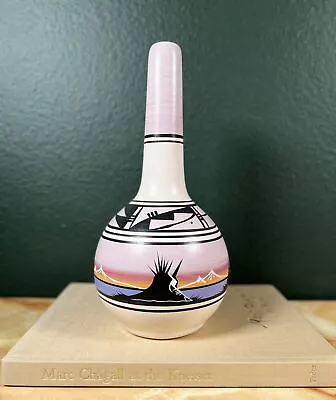 Buy Native American Navajo Vase Art Pottery Piece Pastel Mountain Scene Signed • 41.94£