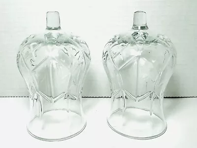 Buy Set Of 2 HOMCO Starburst Clear Glass Peg Votive Sconce Candle Holders 5.5” Tall • 9.31£