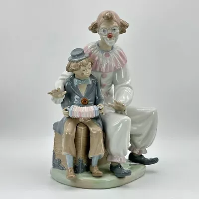 Buy Lladro Nao Zaphir 'Lesson Of Music' Figurine Clown And Boy Playing Accordion • 120£