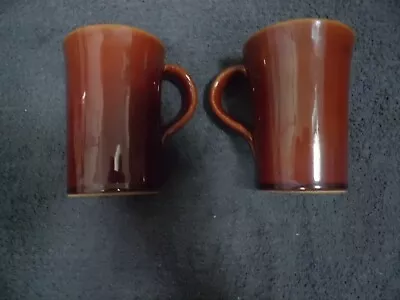 Buy Denby Brown Mugs With Tan Interior • 2.99£