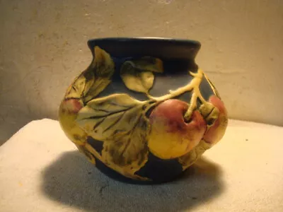 Buy Antique Blue Weller Baldin Apples Leaves Ohio American Art Pottery Vase • 186.39£