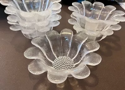 Buy Dartington Crystal Daisy Dessert Bowls Vintage 80s By Frank Thrower • 8.50£