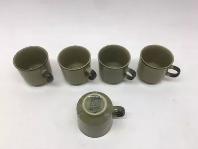 Buy AS IS Lot Of 5 HIGHLAND STONEWARE Made In Japan MUG Cup Vintage Green Coffee • 23.29£