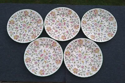 Buy Set Of 5 Minton Fine Bone China Haddon Hall Pattern Dinner Plates 23cm Dia B1451 • 34.99£