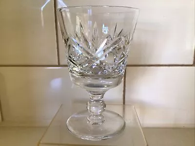 Buy Vintage - Thomas Webb Crystal - Single Wine Glass - London Clear Cut - Signed. • 9.99£