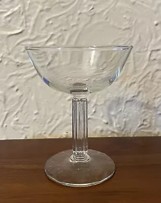 Buy Vintage Champagne Coupe With Art Deco Fluted Rectangular Stems 4 1/2  Tall 4oz • 6.51£