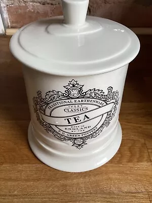 Buy T G Green -  Cloverleaf Pottery Cream Classic Ivory Tea  Jar With Lid • 4.99£