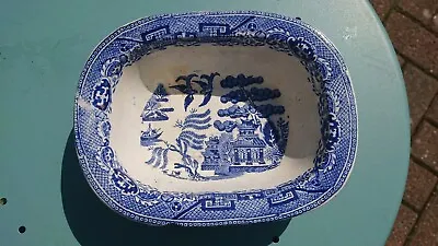 Buy Vintage Oriental Blue And White Pottery Dish Makers With Mark To Base • 12.99£