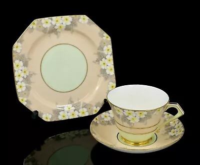 Buy 1930's Royal Paragon China Cup Saucer Tea Plate Trio Art Deco Primroses G1928 • 20£