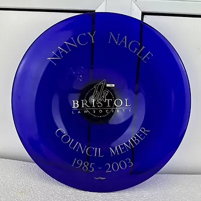 Buy Sterling Silver Inscription On Cobalt Glass Plate Bristol Law Society Council • 19.99£