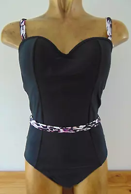 Buy Panache Florentine Black Multiway Swimsuit UK 32DD New + Tags TY357 • 15£