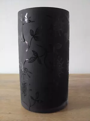 Buy Sea Glasbruk Kosta Boda Olle Brozen Black Floral Design Glass Vase - New • 25£