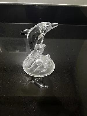 Buy Crystal Figurine Dolphin Cristal D'Arques Frosted Bottom • 6£