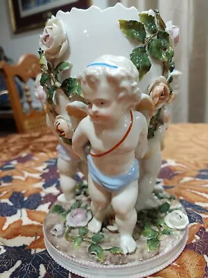 Buy  Sitzendorf  German Dresden Porcelain Cherub/ Putti Centerpiece  • 279.58£