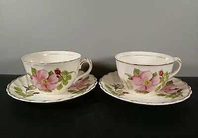 Buy Vintage Clarice Cliff Polly Tea Cup Saucer Set Set Of 2 Imperfection 1940s • 30.60£