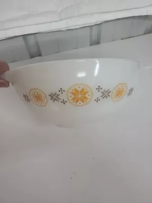 Buy Vintage Pyrex Town And Country White / Yellow Cinderella Mixing Bowl 444 - 4 QT • 30.74£