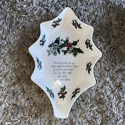 Buy Portmeirion The Holly And Ivy,  Holly Leaf Shaped SERVING Dish • 14.99£