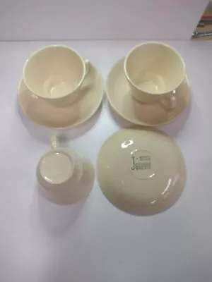 Buy Jasmine Wood's Ware Cups And Saucers X3 • 8£